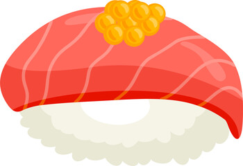 Tuna Nigiri Sushi. Japanese raw food, seafood, sushi asian food.