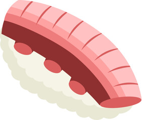 Tako Octopus Sushi. Tako sushi of Japanese food.. Tako Nigiri Sushi or Octopus on Japanese Rice..