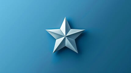 Obraz premium A white star on a blue background.