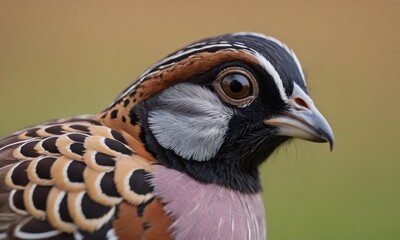 Fototapeta premium Close-up of a Quail Bird