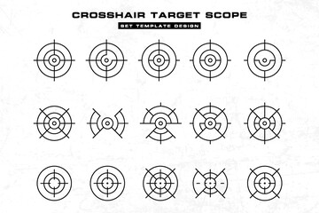 crosshair target scope set vector design templates