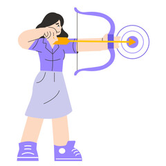 Young Businesswoman. Flat Vector Illustration