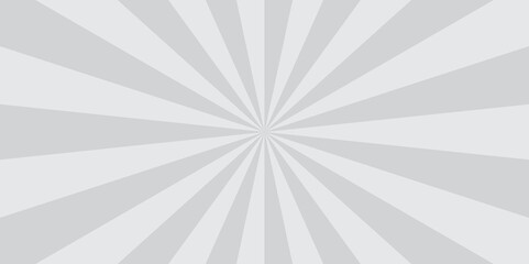 Vector sunburst pattern white and gray design. Vintage sunrays illustration swirl grunge backdrop line. sun beam vector banner design and comic burst gradient concept pattern.