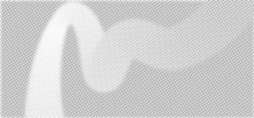 Fototapeta premium Halftone backdrop with noise effect. Grainy gradient ribbon pattern from dots. Grunge noise background. Abstract noise stipple effect. Black dotwork grain texture. Vector halftone round, dots sphere