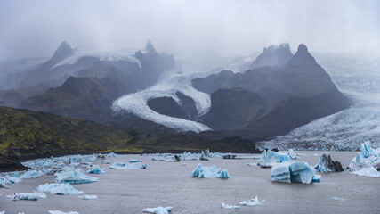 Majestic Glacial Landscape in Vatnajokull National Park, Iceland