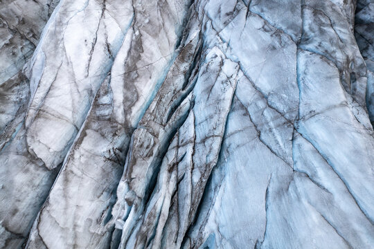 Intricate Glacial Textures with Natural Ice Patterns