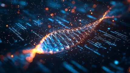 Futuristic DNA Scanner Analyzing Patient s Genetic Code with Glowing Data Points Projecting Health Insights and Treatment Plans