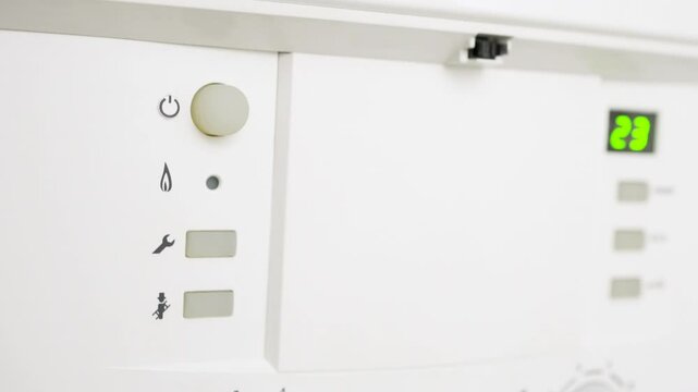 hand pushing a button start