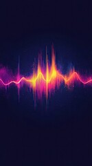 Abstract Sound Wave Art: Vibrant Digital Artwork