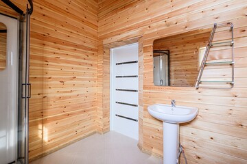 interior apartment room bathroom, sink, decorative elements, toilet. WC, sanitary unit, wash room