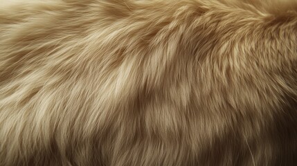 Naklejka premium Vibrant golden fur close-up with detailed strands and a warm, luxurious appearance.