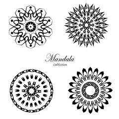 Set of mandala decorative and ornamental design