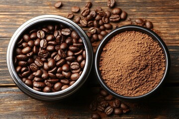 Fototapeta premium Freshly Ground Coffee Beans for Morning Brew