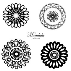 Set of mandala decorative and ornamental design