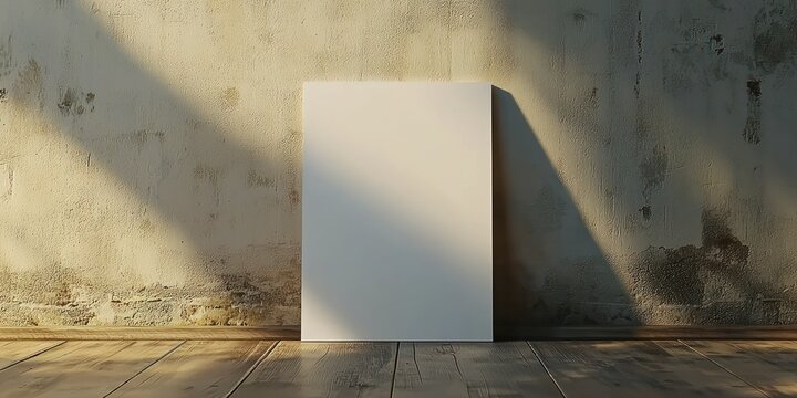 A realistic paper mockup with customizable text and graphics, set against a textured background