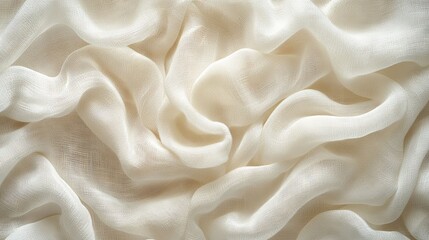Fototapeta premium White Fabric Texture Background: Soft, Smooth, and Draped