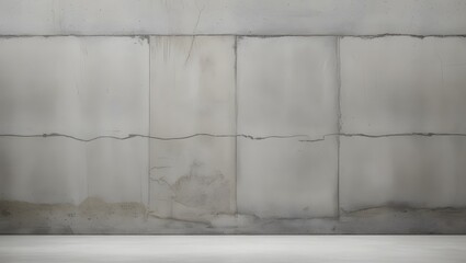 A large, rough, and crumbling exposed cement wall shows visible signs of deterioration.