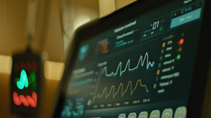 Fototapeta premium Metabolic rate graph showing individual's energy expenditure over time, essential for understanding health and fitness trends.