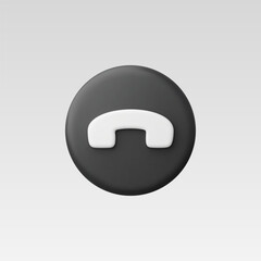 3d Realistic End Call vector illustration