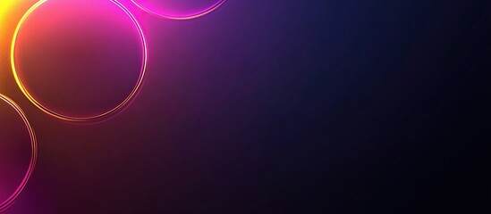 Abstract background featuring colorful circles on a dark gradient.