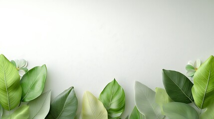Fototapeta premium Nature-inspired greenery home decor leaf arrangement indoor setting close-up view tranquility
