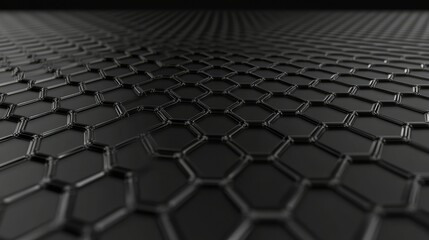 3D rendering of a graphene molecular grid, showcasing its hexagonal atomic structure, symbolizing the cutting-edge field of nanotechnology and materials science.