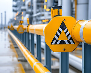Industrial maintenance action chemical plant safety equipment urban environment close-up viewpoint infrastructure concept for seo impact