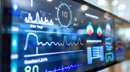 Fototapeta premium Metabolic rate graph showing individual's energy expenditure over time, essential for understanding health and fitness trends.