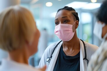 Diverse Professionals Collaborating in Eco-Friendly Office