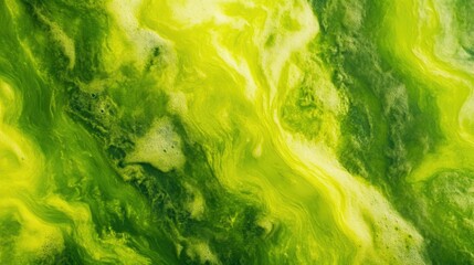 Close-up of Algae Texture on a Smooth Surface