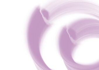 Circular strokes of paint on a white background