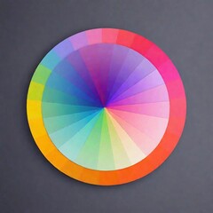 Obraz premium A high-resolution ultrarealistic image showcasing an array of rectangular color swatches fanned out in a semi-circle. The image is captured with digital photography, highlighting the smooth, matte fin