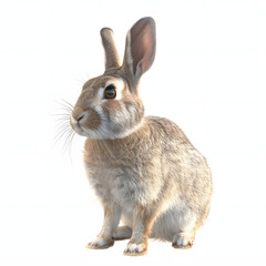 Obraz premium rabbit with a white accent, flat design, png