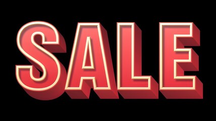 3d text sale red online shop store promotion discount promo advertising
