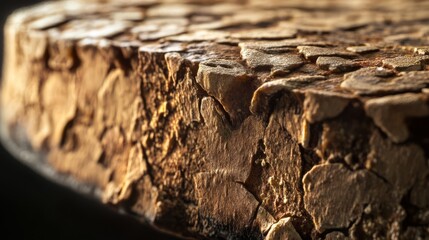 Close-up of a textured wooden surface, showcasing its intricate grain patterns and natural beauty.