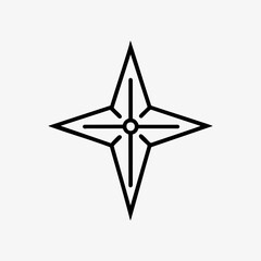 Fototapeta premium Christmas star illustration symbol vector.