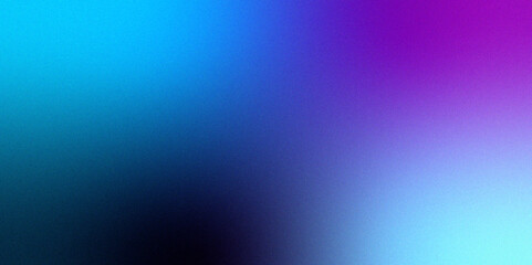 Blue purple grainy gradient vertical glowing abstract light wave on black noise texture background .Neon purple blue and mint green colorful gradient background Best design for your ad, poster, bann.	