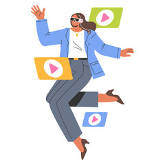 Businesswoman. Flat Vector Illustration