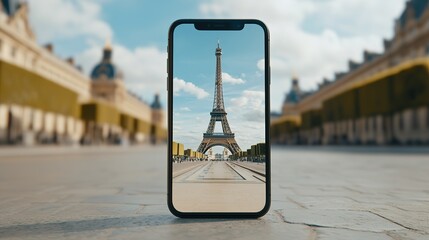 Exploring the eiffel tower through ar a virtual travel experience in paris france mobile application urban interactive
