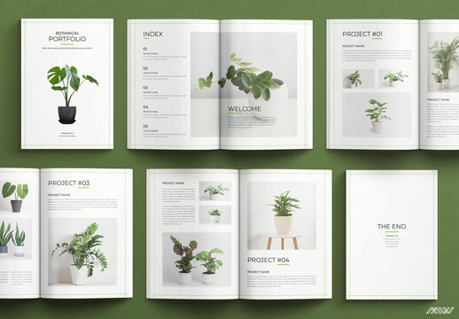 Botanical Portfolio Layout Template