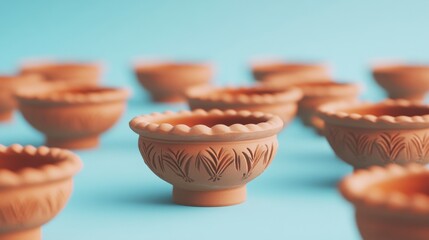 Bangladesh's clay oil lamps showcase intricate carvings with a minimalist design