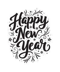 Happy New Year - Typography design