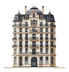 Fototapeta premium PNG European building in urban design