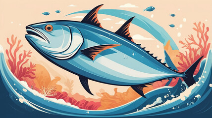 Obraz premium Tuna fish in the ocean
