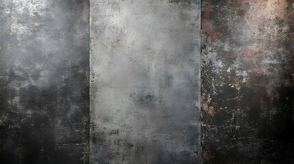 Fototapeta premium Abstract Textured Background with Black, Gray, and Rust Colored Panels for Design Projects