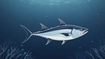 Fototapeta premium Tuna fish in the ocean
