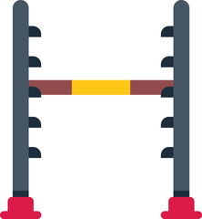 Adjustable gymnastic bar standing on white background, perfect for illustrating fitness concepts