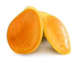 Mango fruit (Mangifera) isolated on white background	

