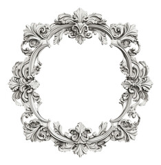 PNG Ornate vintage frame design with intricate details