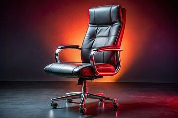 Black Office Armchair - Modern Design, High-Quality Product Photography